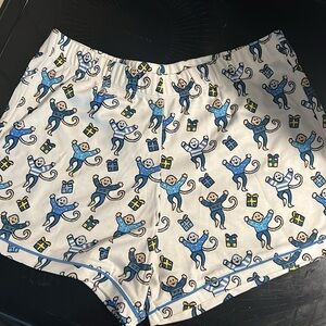 Roller Rabbit PJ Shorts - New- Holiday Monkeys 🐒